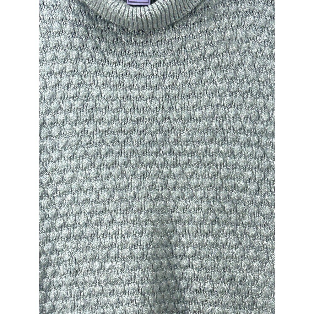 Michelle Nicole Women Gray Chunky Knit Sleeveless Sweater Vest High Low M 1172N4 - Picture 8 of 12
